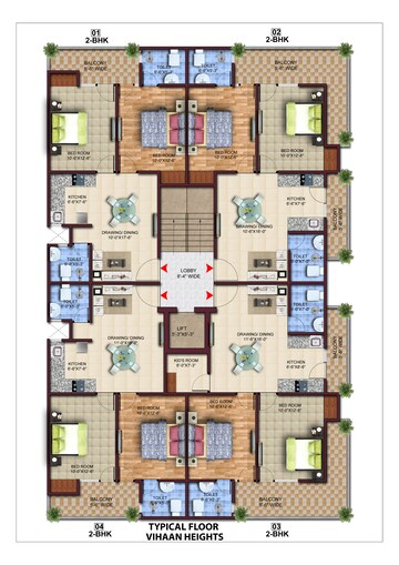 Floor Plan in 2 BHK Builder Floor at Khodna Kalan – for Sale