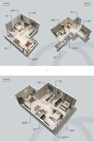 Floor Plan in 1 BHK Apartment at Dream Olympia, Bhandup West – for Sale