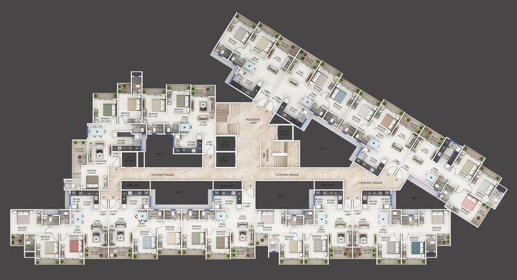 Master Plan, silver-queenstown 2 Bedroom 694 Sq.Ft. Apartment In Moshi Pune 9000395