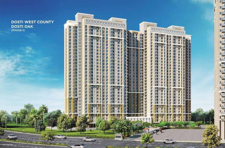 2 BHK + Pooja Room Apartment For Rent in Dosti Oak