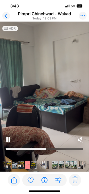 Bedroom in 3 BHK Apartment at Kolte Patil Western Avenue, Bhagwan Nagar – for Sale