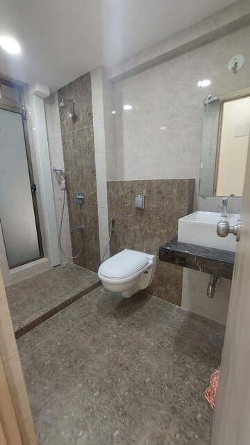Bathroom in 2 BHK Apartment at Raj Infinia, Malad West – for Rent