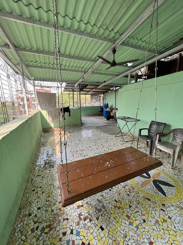 Terrace in 1 BHK Apartment at Yashraj Park CHS, Kasarvadavali – for Sale