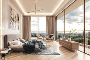 Bedroom in 4 BHK Apartment at Trump Residences, Dhani – for Sale