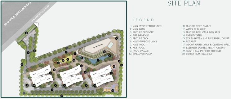 Master Plan, experion-the-trillion 3 Bedroom 2800 Sq.Ft. Apartment In Islampur Gurgaon 9005365