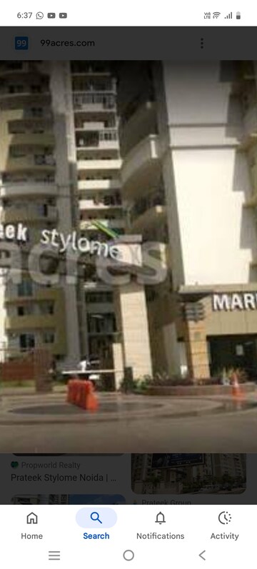 3 BHK Apartment – Exterior View View at Prateek Stylome, Sector 45 - for Sale