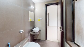 Bathroom in 1 BHK Apartment at Je And Vee Om Trimurti, Malad East – for Rent