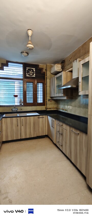Kitchen in 3 BHK Builder Floor at Defence Colony – for Rent