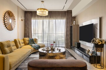 Living Room in 3 BHK Apartment at Conscient Hines Elevate, Sector 59 – for Rent