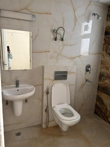 Bathroom in 3 BHK Apartment at Omaxe The Palace, Gomti Nagar – for Rent