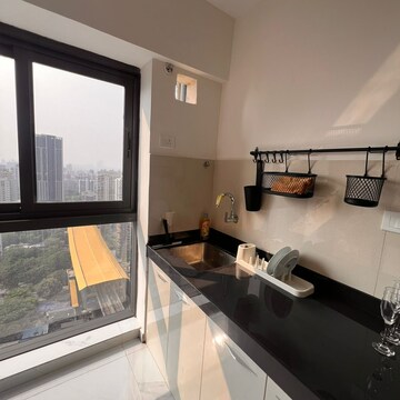 Kitchen in 2 BHK Apartment at Landmark Building Bandra West, Carter Road – for Rent