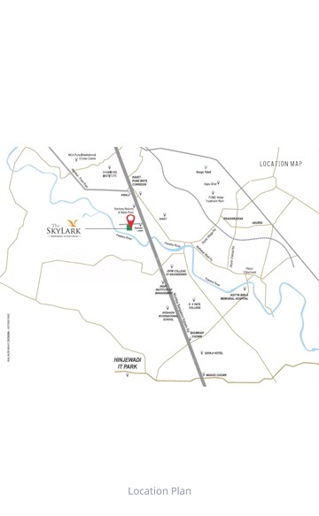 2 BHK Apartment – Map Location View at Mohisha The Skylark, Ravet - for Sale