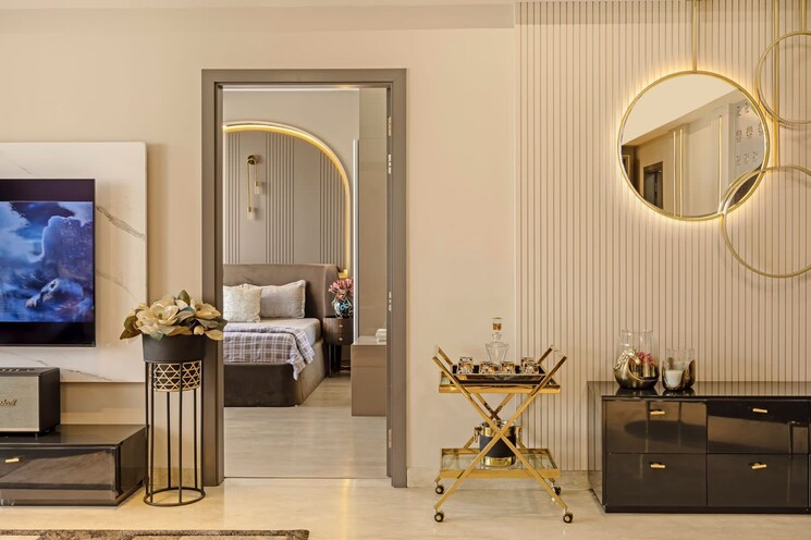 Living Room, emaar-the-palm-drive-palm-studios 4 Bedroom 3600 Sq.Ft. Apartment In Sector 66 Gurgaon 9006270