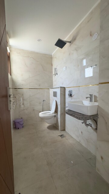 Bathroom in 3 BHK Builder Floor at Chattarpur – for Rent
