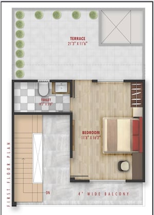 Kitchen in 2 BHK Independent House at Faizabad Road – for Sale