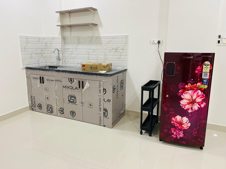 Kitchen, madhapur 1 Bedroom 650 Sq.Ft. Builder Floor In Madhapur Hyderabad 9006518