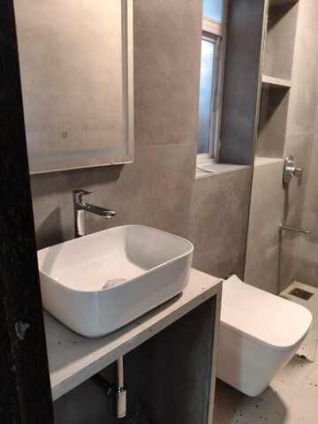 Bathroom in 2 BHK Apartment at Garden Avenue, Nerul Sector 21 – for Rent