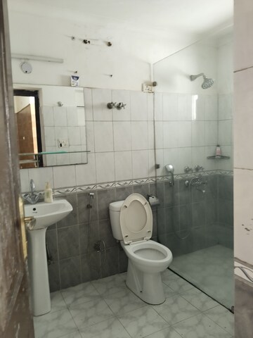 Bathroom in 5 BHK Apartment at RWA Hauz Khas Block C 5, Hauz Khas – for Rent