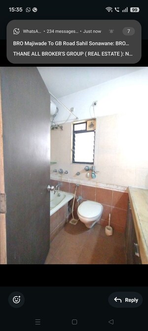 Bathroom in 2 BHK Apartment at Lodha Majiwada Tower 5, Majiwada – for Sale