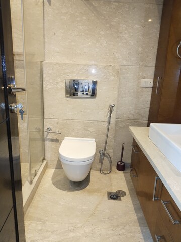 Bathroom in 4 BHK Apartment at Boutique Residential Apartments D-6 4, Vasant Vihar – for Rent
