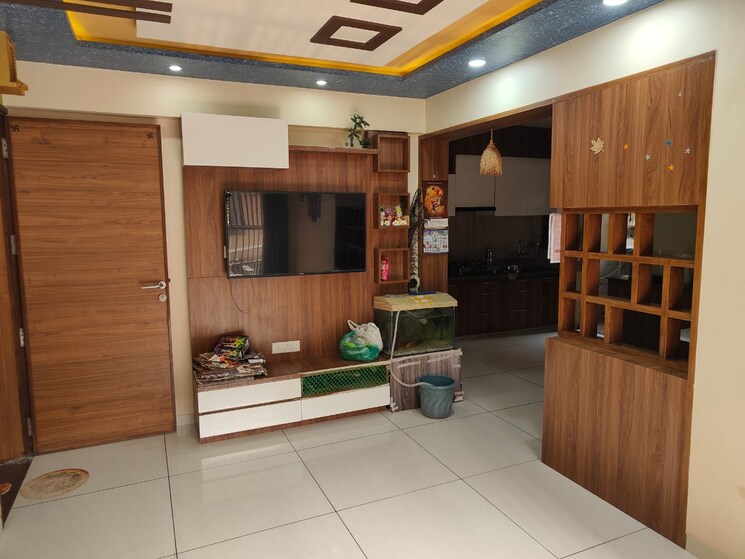 Living Room, basil-skyline 3 Bedroom 1440 Sq.Ft. Apartment In Tragad Ahmedabad 9008611