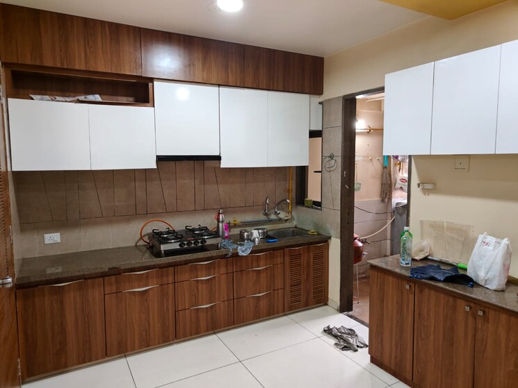 Kitchen, basil-skyline 3 Bedroom 1440 Sq.Ft. Apartment In Tragad Ahmedabad 9008611