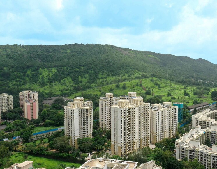 Exterior View, courtyard-by-narang-realty-and-the-wadhwa-group 2 Bedroom 830 Sq.Ft. Apartment In Pokhran Road No Two Thane 9008526