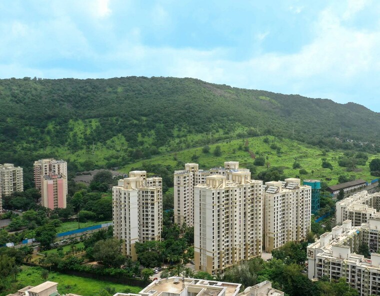 Exterior View, courtyard-by-narang-realty-and-the-wadhwa-group 2 Bedroom 830 Sq.Ft. Apartment In Pokhran Road No Two Thane 9008526