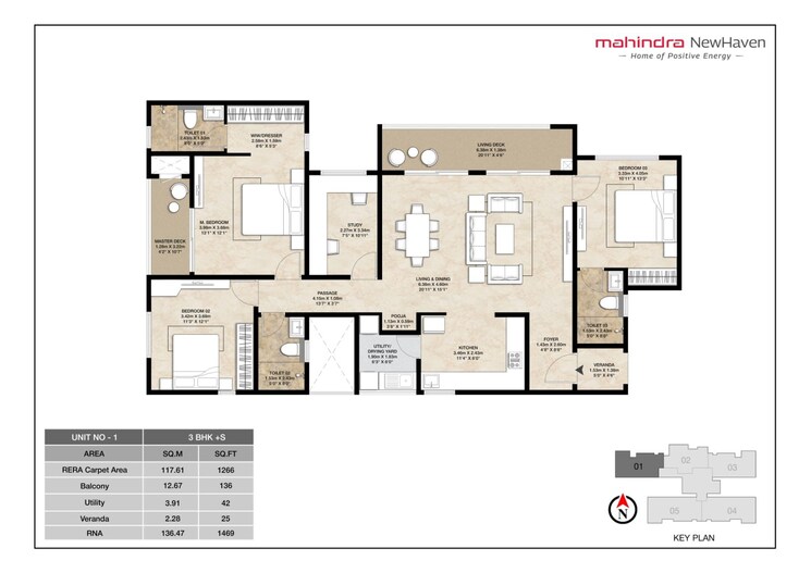 Floor Plan, mahindra-newhaven 3.5 Bedroom 2129 Sq.Ft. Apartment In Singasandra Bangalore 9008643