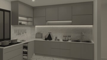 Kitchen in 4 BHK Villa at Bhagwanpur – for Sale