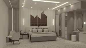 Master Bedroom in 4 BHK Villa at Bhagwanpur – for Sale