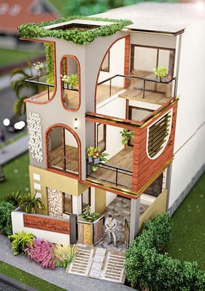 4 BHK Villa – Exterior View View at Bhagwanpur - for Sale