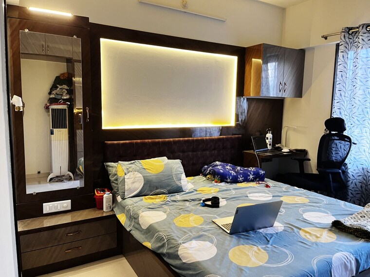 Bedroom, sukhwani-skylines 2 Bedroom 986 Sq.Ft. Apartment In Wakad Pune 9009189