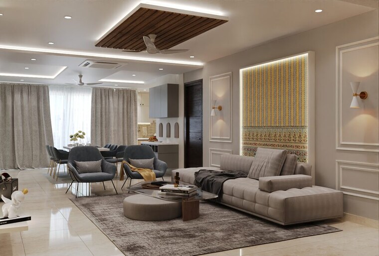 Living Room, lodha-giardino 2 Bedroom 876 Sq.Ft. Apartment In Kharadi Pune 9009754