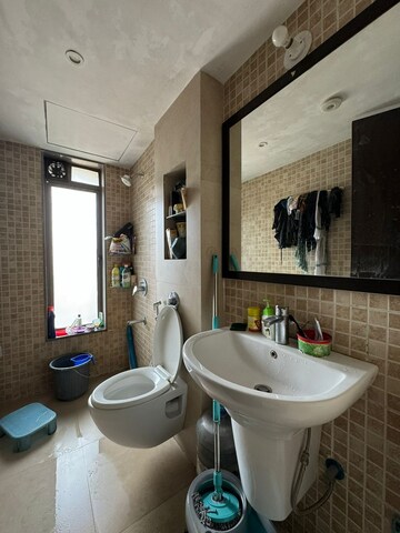 Bathroom in 1 BHK Apartment at Krishna Greenland Park Vastu Federation, Ghodbunder Road – for Rent