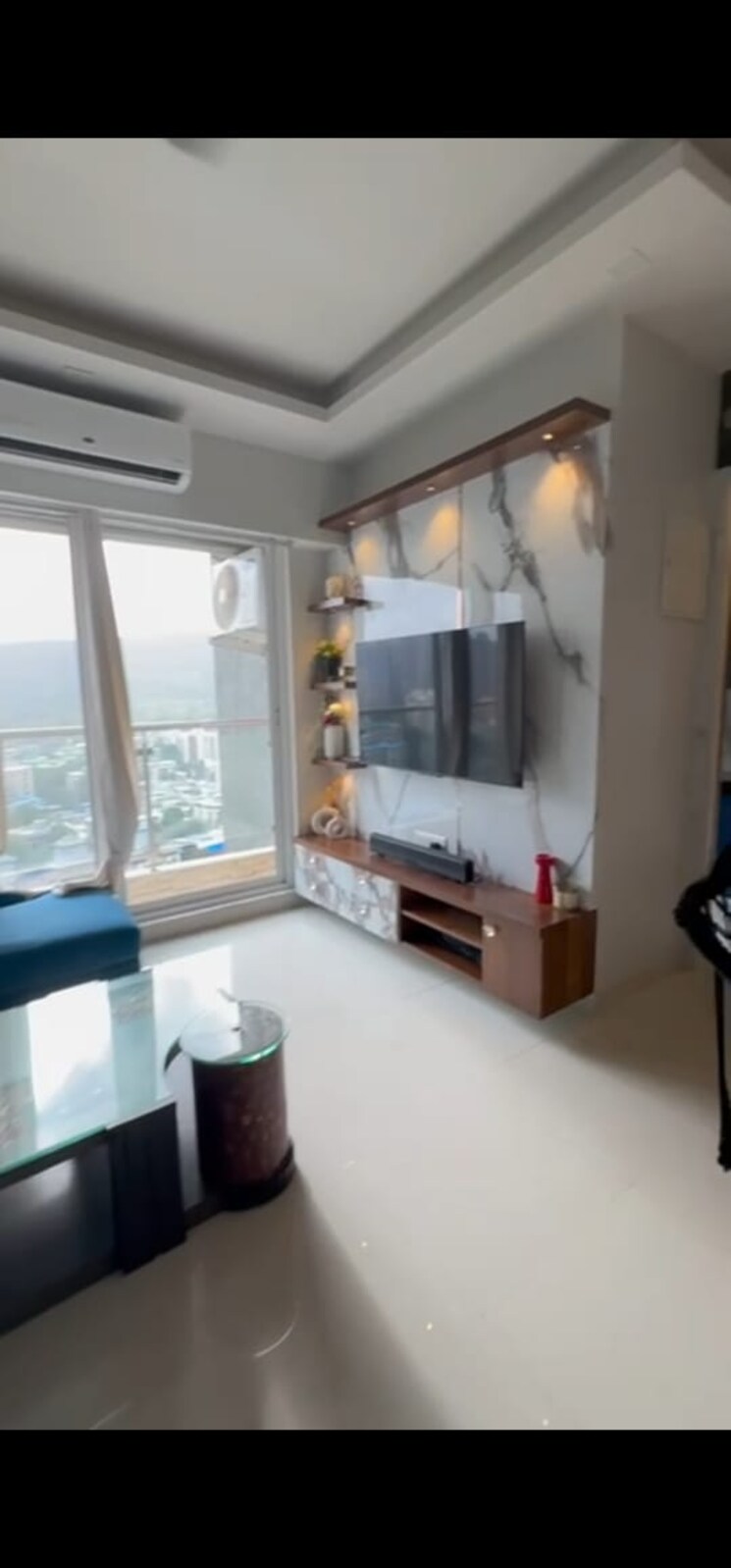 Living Room, ashar-edge 2 Bedroom 1050 Sq.Ft. Apartment In Pokhran Road No Two Thane 9010078