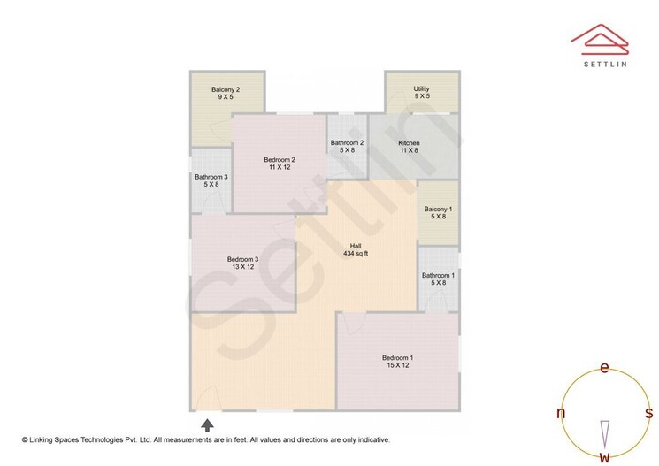 Floor Plan, jana-jeeva-orchid 3 Bedroom 1670 Sq.Ft. Apartment In Kr Puram Bangalore 9010060