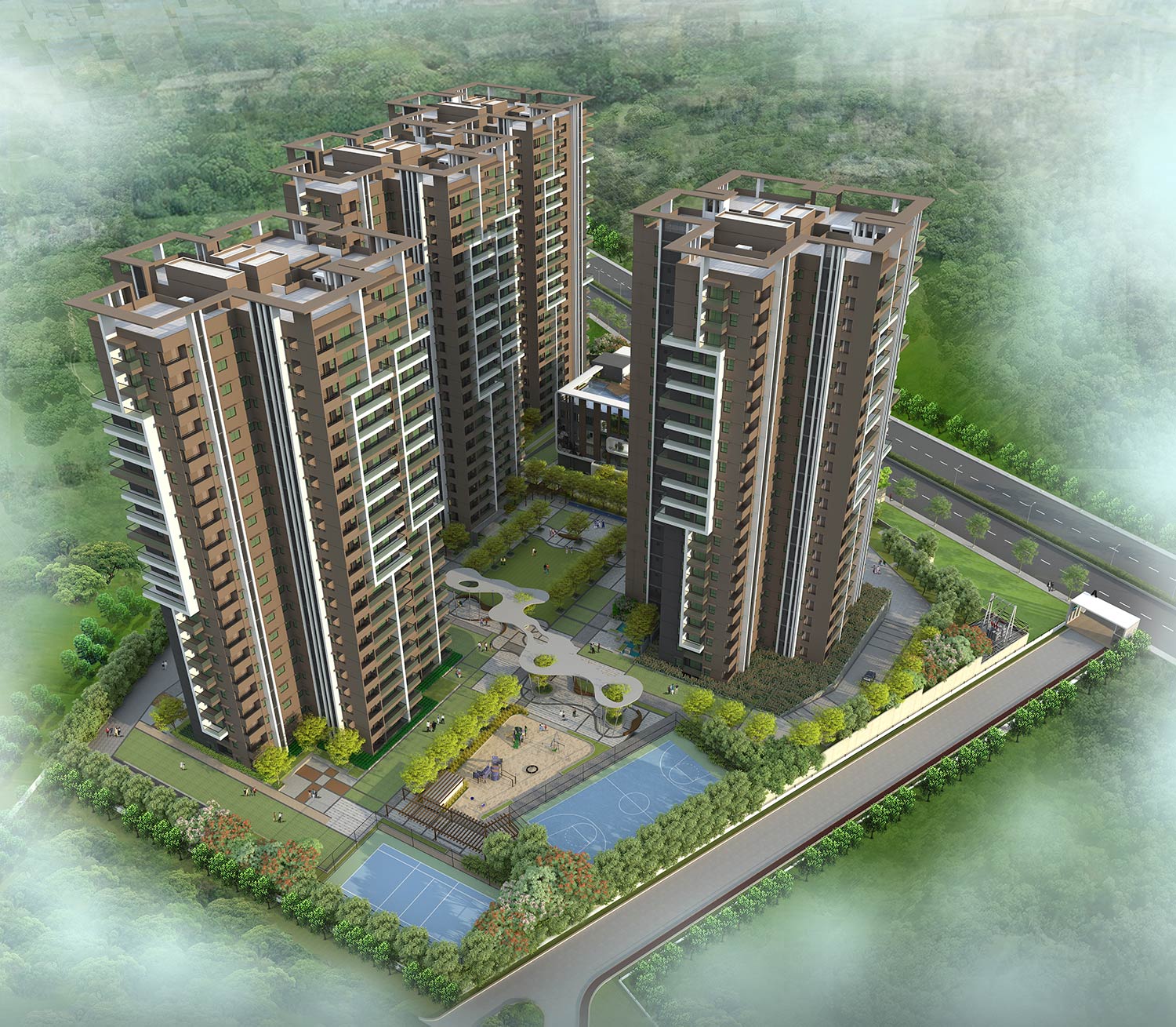 4 BHK + Pooja Room 3070 Sq.Ft. Apartment in Aparna Luxor Park