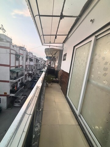 Balcony in 3 BHK Apartment at Bank Vihar  Apartments, Pitampura – for Rent