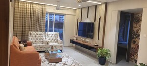 Living Room in 3 BHK Apartment at Visoka Aurum Petals, Pimple Nilakh – for Sale