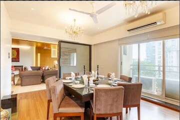 Living Room in 4 BHK Apartment at Rustomjee 9 JVPD, Juhu – for Sale
