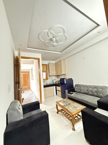 Living Room in 1 BHK Builder Floor at Freedom Fighters Enclave – for Rent