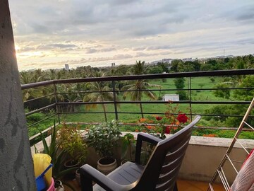 Balcony in 1 BHK Apartment at Kumar Paradise Pune, Magarpatta City – for Sale