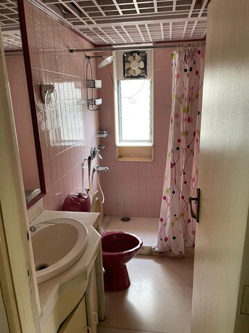 Bathroom in 2 BHK Apartment at Tideways Society, Bandra West – for Rent