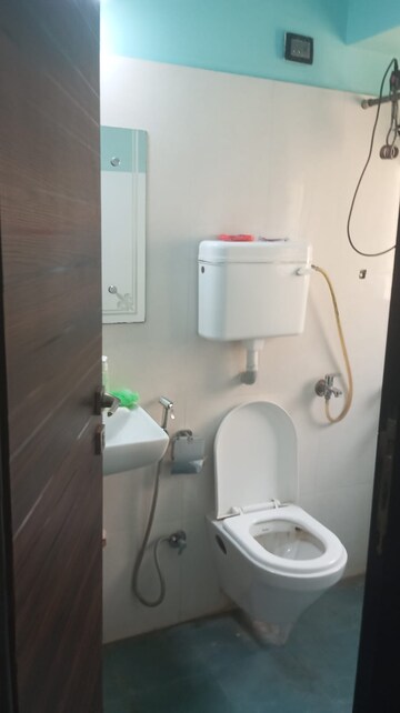 Bathroom in 2 BHK Apartment at Akashganga Complex Kavesar, Kavesar – for Rent