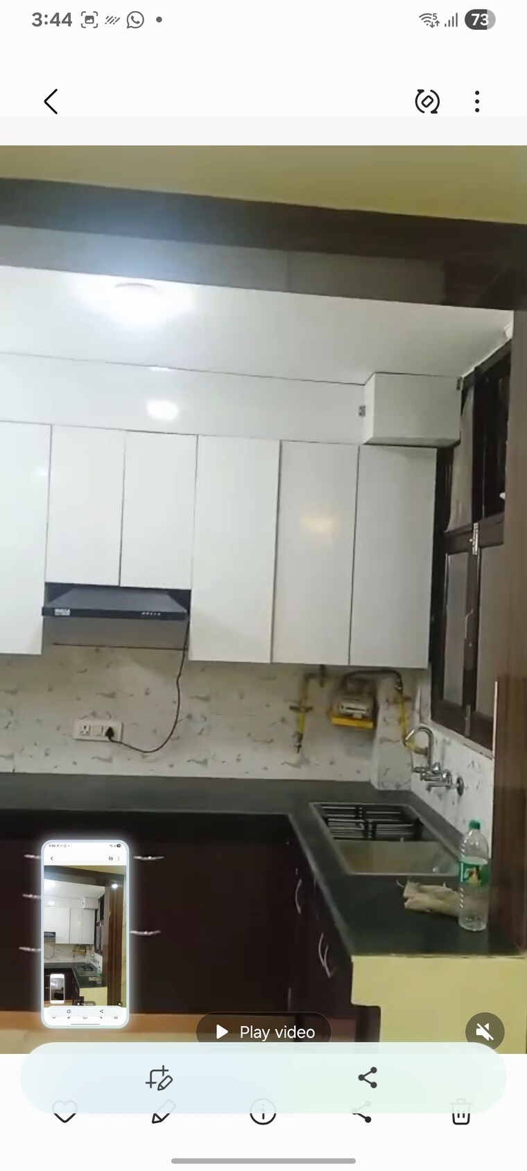 Kitchen, vasundhara sector 3 3 Bedroom 100 Sq.Mt. Builder Floor In Vasundhara Sector 3 Ghaziabad 9012616