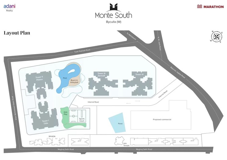 Map Location, marathon-monte-south 2 Bedroom 856 Sq.Ft. Apartment In Byculla West Mumbai 9012671