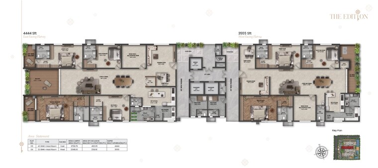 Floor Plan, savya-the-edition 3.5 Bedroom 3555 Sq.Ft. Apartment In Khanammet Hyderabad 9012745