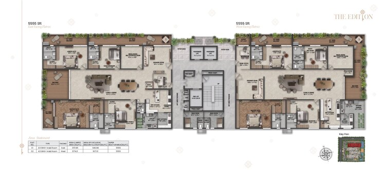 Floor Plan, savya-the-edition 4 Bedroom 5555 Sq.Ft. Apartment In Khanammet Hyderabad 9012826