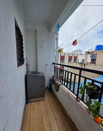 Balcony in 1 BHK Apartment at Swami Samartha Complex, Wadgaon Sheri – for Rent